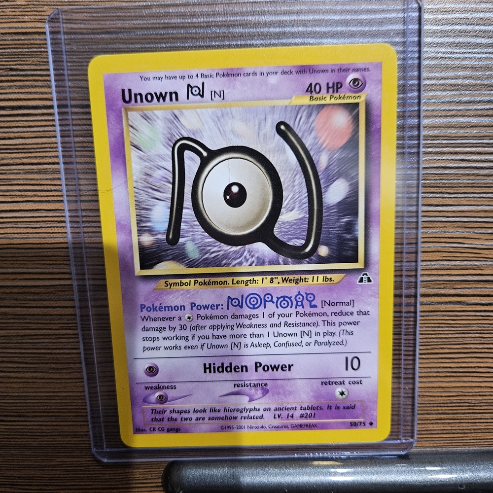 Unown Pokemon 50/75 Neo Discovery Trading Card